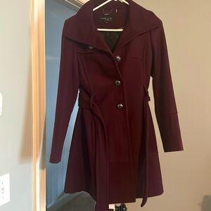 Women’s maroon pea coat size medium